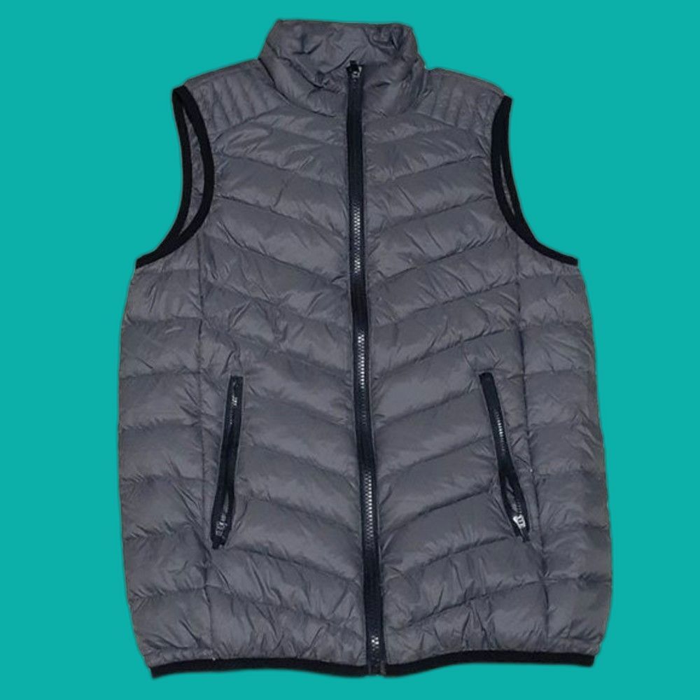 Fabletics Women's Grey Puffer Vest Down Feathers Filled Size Small